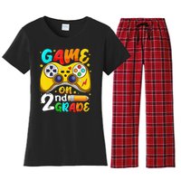 Game On 2nd Grade Back To School Gamer Women's Flannel Pajama Set