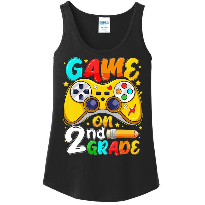 Game On 2nd Grade Back To School Gamer Ladies Essential Tank