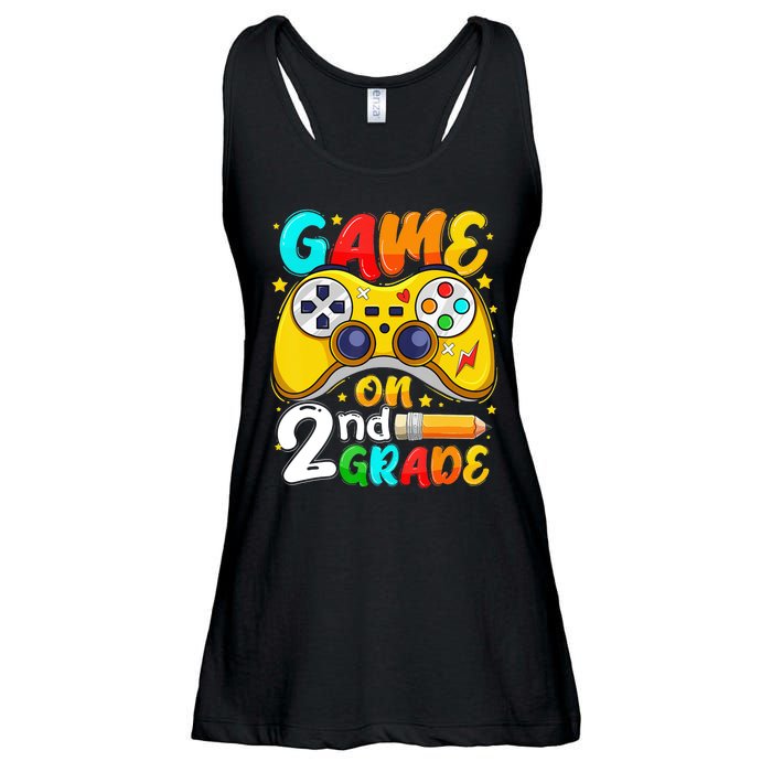 Game On 2nd Grade Back To School Gamer Ladies Essential Flowy Tank