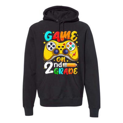 Game On 2nd Grade Back To School Gamer Premium Hoodie