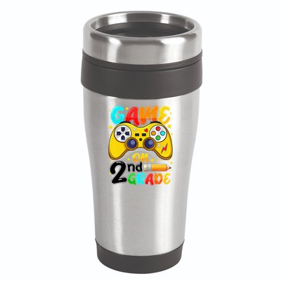 Game On 2nd Grade Back To School Gamer 16oz Travel Tumbler