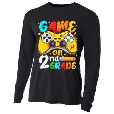 Game On 2nd Grade Back To School Gamer Cooling Performance Long Sleeve Crew