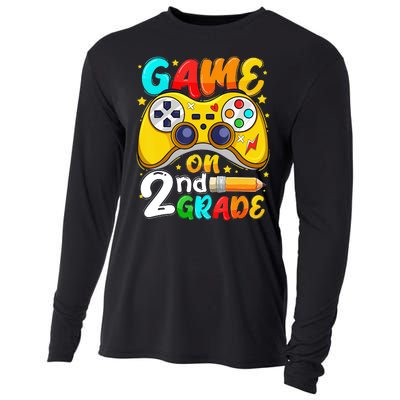 Game On 2nd Grade Back To School Gamer Cooling Performance Long Sleeve Crew