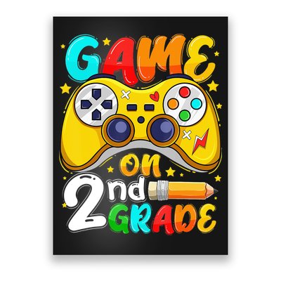 Game On 2nd Grade Back To School Gamer Poster
