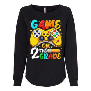 Game On 2nd Grade Back To School Gamer Womens California Wash Sweatshirt