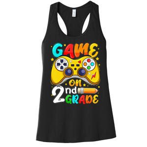 Game On 2nd Grade Back To School Gamer Women's Racerback Tank