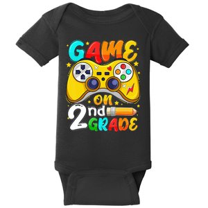 Game On 2nd Grade Back To School Gamer Baby Bodysuit