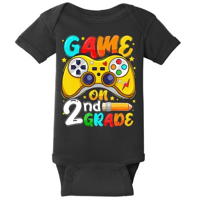 Game On 2nd Grade Back To School Gamer Baby Bodysuit