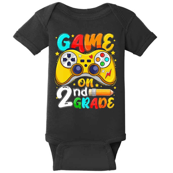 Game On 2nd Grade Back To School Gamer Baby Bodysuit