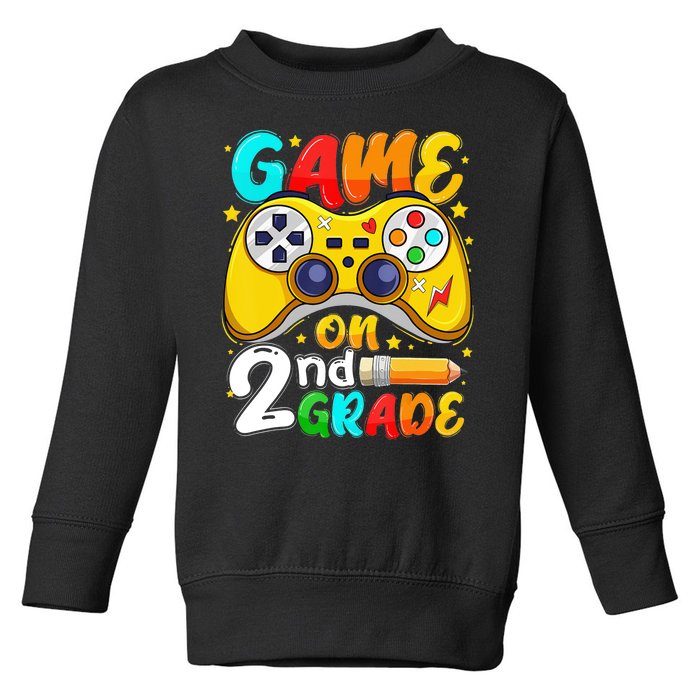 Game On 2nd Grade Back To School Gamer Toddler Sweatshirt