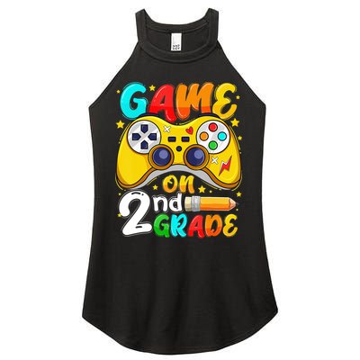 Game On 2nd Grade Back To School Gamer Women's Perfect Tri Rocker Tank