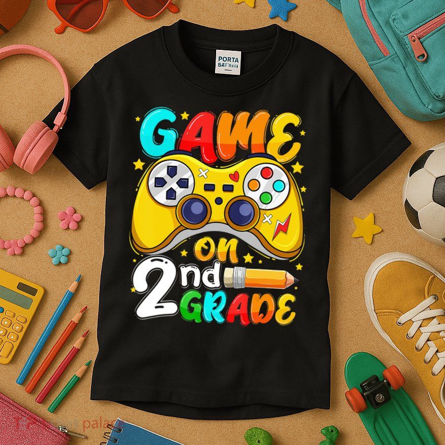 Game On 2nd Grade Back To School Gamer Kids T-Shirt