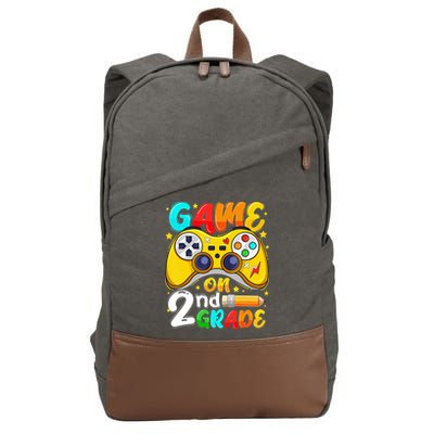Game On 2nd Grade Back To School Gamer Cotton Canvas Backpack