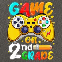 Game On 2nd Grade Back To School Gamer Cotton Canvas Backpack