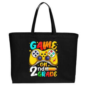 Game On 2nd Grade Back To School Gamer Cotton Canvas Jumbo Tote