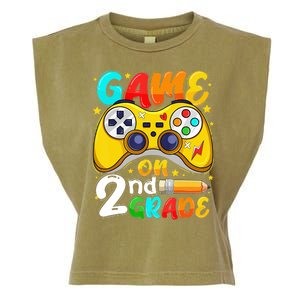 Game On 2nd Grade Back To School Gamer Garment-Dyed Women's Muscle Tee