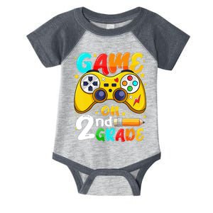 Game On 2nd Grade Back To School Gamer Infant Baby Jersey Bodysuit