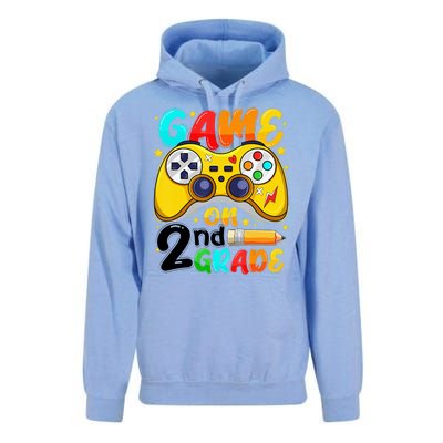 Game On 2nd Grade Back To School Gamer Unisex Surf Hoodie