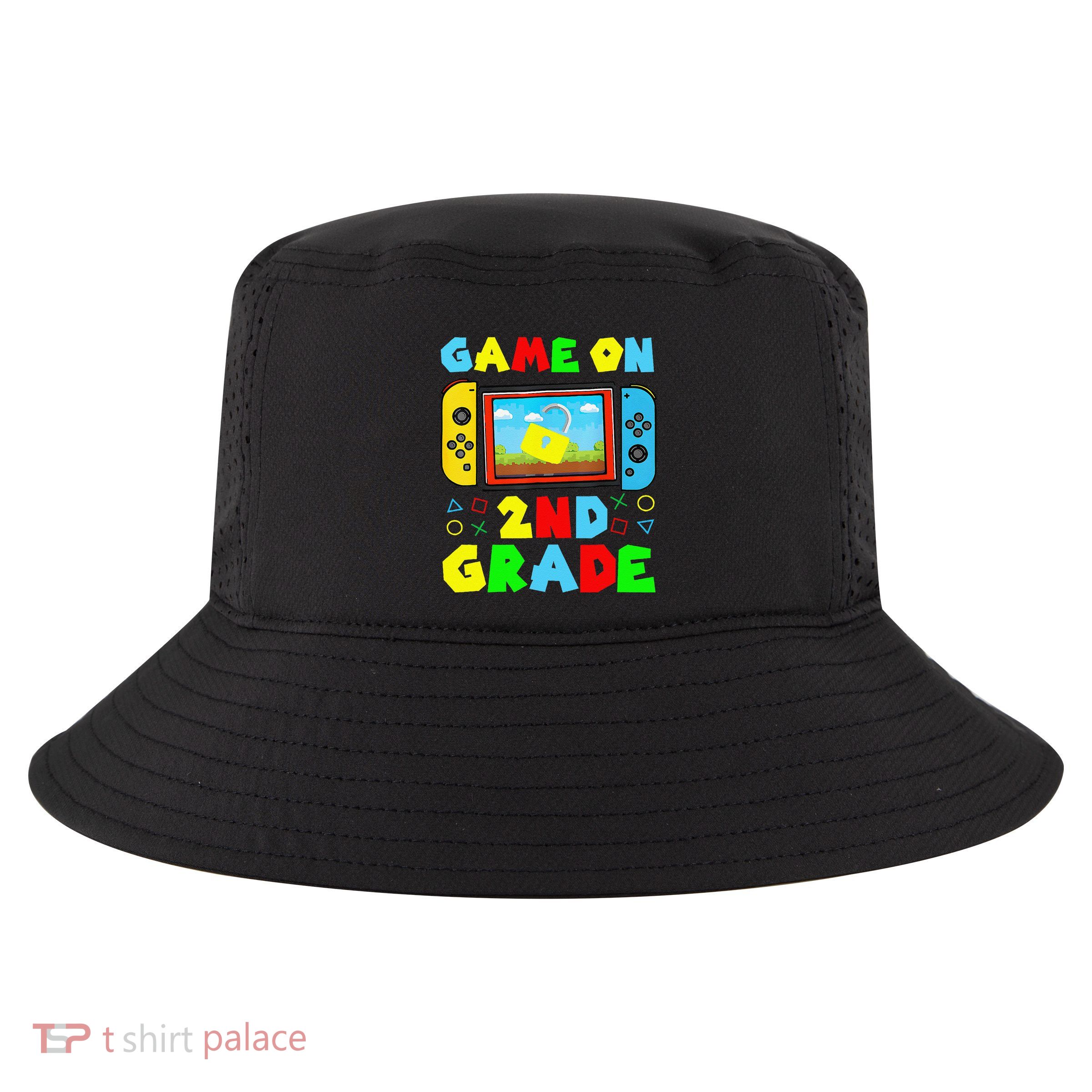 Game On 2nd Grade Back To School Funny Gamer Cool Comfort Performance Bucket Hat