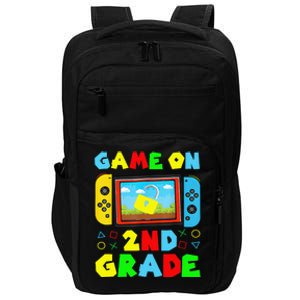 Game On 2nd Grade Back To School Funny Gamer Impact Tech Backpack