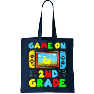 Game On 2nd Grade Back To School Funny Gamer Tote Bag