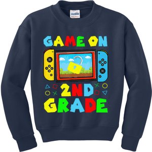 Game On 2nd Grade Back To School Funny Gamer Kids Sweatshirt