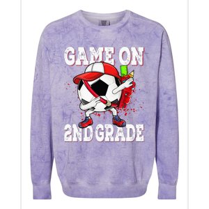 Game On 2nd Grade Soccer Dabbing Retro Player Backpack Colorblast Crewneck Sweatshirt