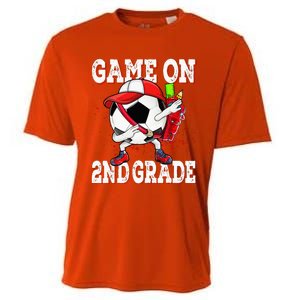 Game On 2nd Grade Soccer Dabbing Retro Player Backpack Cooling Performance Crew T-Shirt