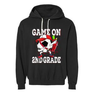 Game On 2nd Grade Soccer Dabbing Retro Player Backpack Garment-Dyed Fleece Hoodie