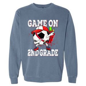 Game On 2nd Grade Soccer Dabbing Retro Player Backpack Garment-Dyed Sweatshirt