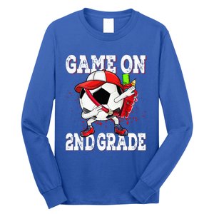 Game On 2nd Grade Soccer Dabbing Retro Player Backpack Long Sleeve Shirt