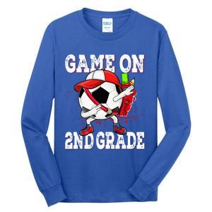 Game On 2nd Grade Soccer Dabbing Retro Player Backpack Tall Long Sleeve T-Shirt