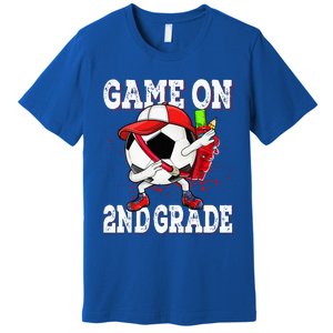 Game On 2nd Grade Soccer Dabbing Retro Player Backpack Premium T-Shirt