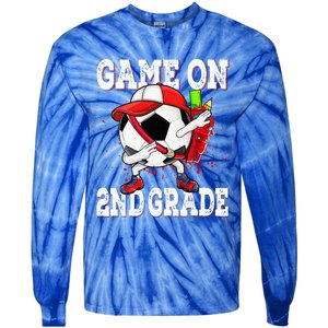 Game On 2nd Grade Soccer Dabbing Retro Player Backpack Tie-Dye Long Sleeve Shirt