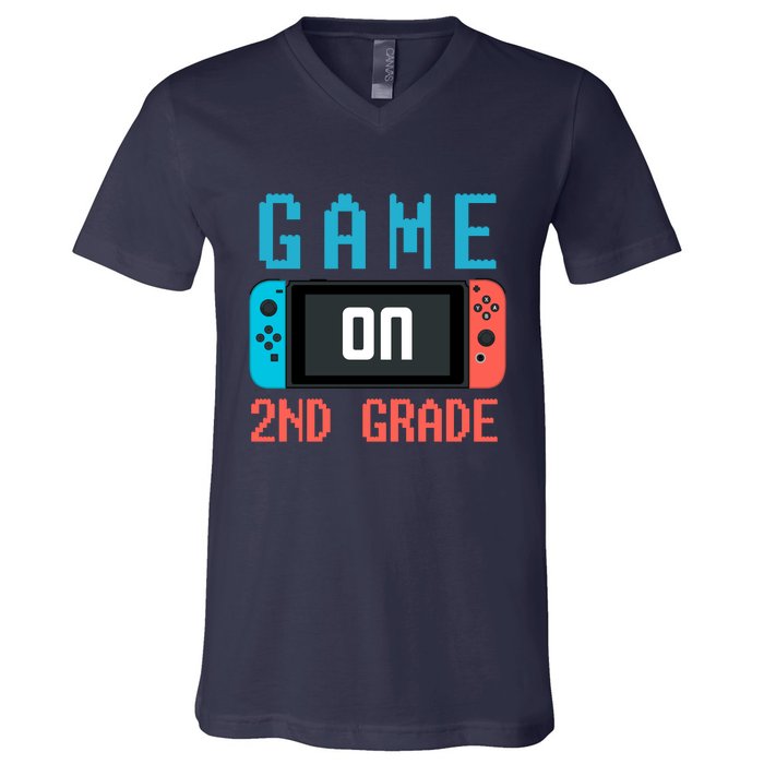 Game On 2nd Grade V-Neck T-Shirt