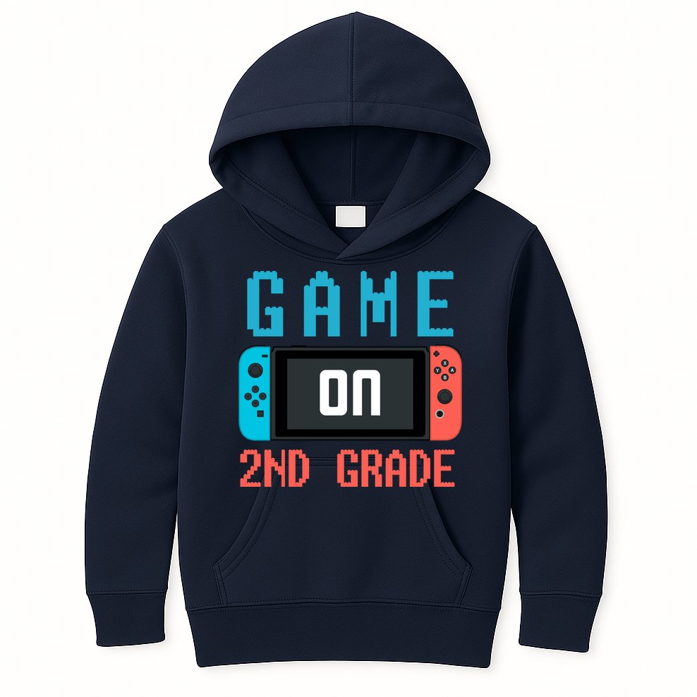 Game On 2nd Grade Kids Hoodie