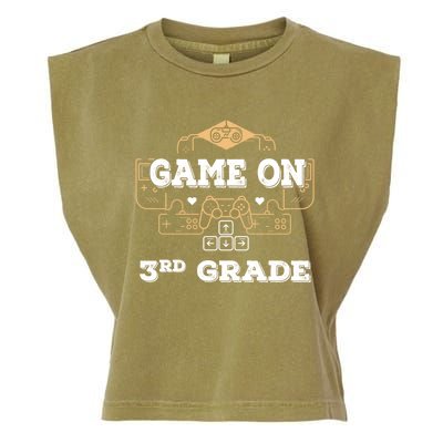 Game On 3Rd Grade Cool Back To School Gamers Gift Garment-Dyed Women's Muscle Tee