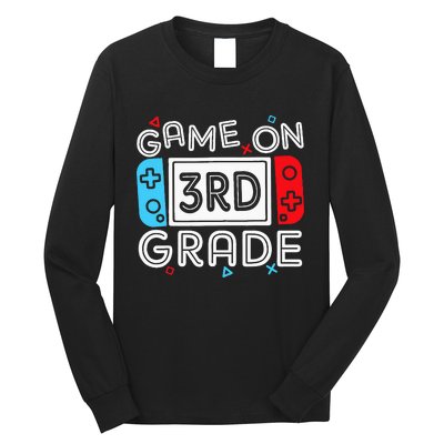 Game On 3rd Grade Third Back To School First Day Kids Long Sleeve Shirt