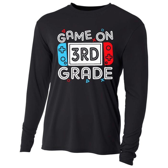 Game On 3rd Grade Third Back To School First Day Kids Cooling Performance Long Sleeve Crew