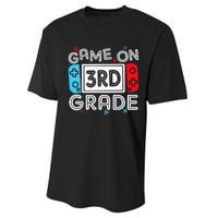 Game On 3rd Grade Third Back To School First Day Kids Performance Sprint T-Shirt