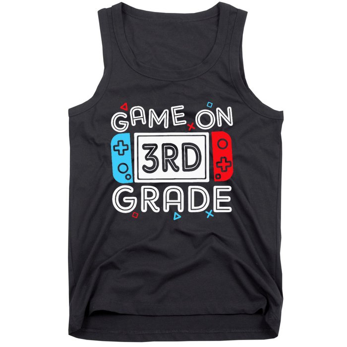 Game On 3rd Grade Third Back To School First Day Kids Tank Top