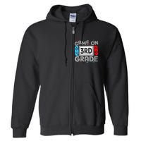 Game On 3rd Grade Third Back To School First Day Kids Full Zip Hoodie