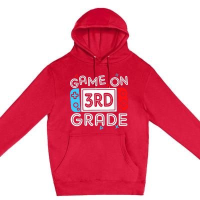 Game On 3rd Grade Third Back To School First Day Kids Premium Pullover Hoodie