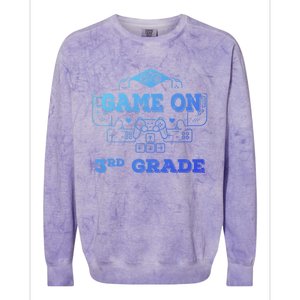 Game On 3Rd Grade Cool Back To School Gamers Gift Colorblast Crewneck Sweatshirt