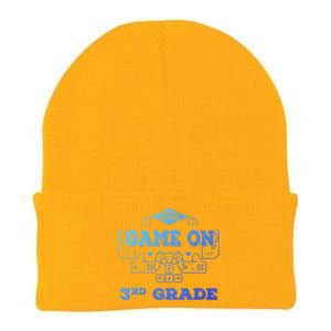 Game On 3Rd Grade Cool Back To School Gamers Gift Knit Cap Winter Beanie