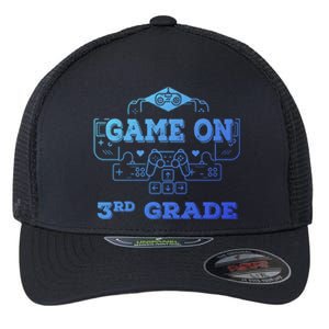 Game On 3Rd Grade Cool Back To School Gamers Gift Flexfit Unipanel Trucker Cap