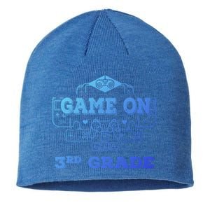 Game On 3Rd Grade Cool Back To School Gamers Gift Sustainable Beanie