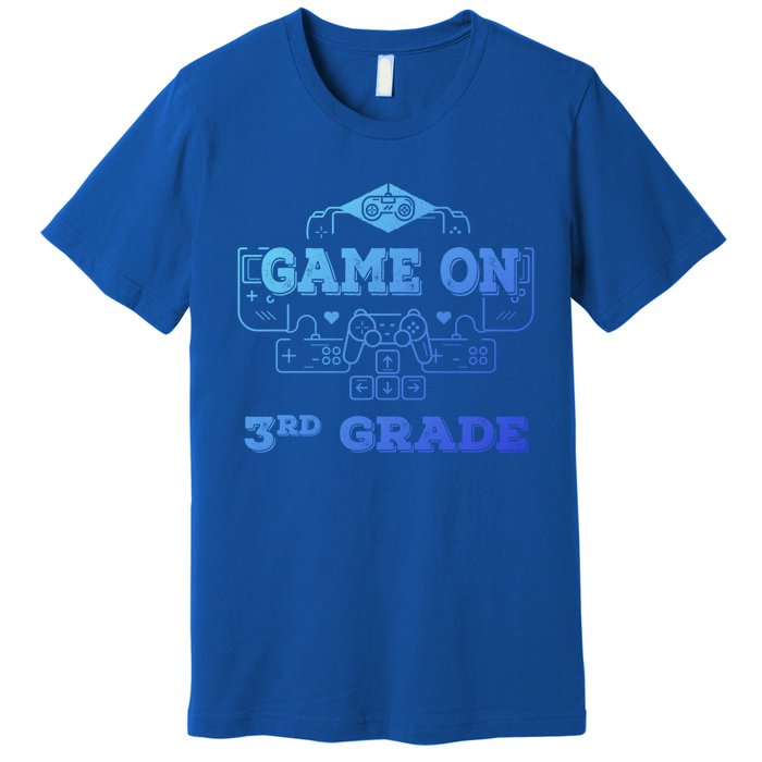 Game On 3Rd Grade Cool Back To School Gamers Gift Premium T-Shirt