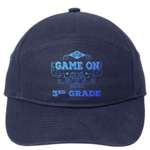 Game On 3Rd Grade Cool Back To School Gamers Gift 7-Panel Snapback Hat