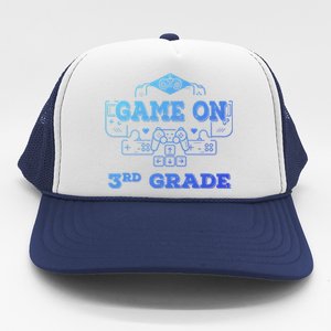 Game On 3Rd Grade Cool Back To School Gamers Gift Trucker Hat